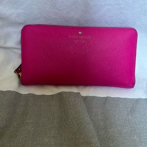 Kate Spade Bright Pink Large Continental Wallet